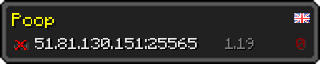 Userbar 320x64 in minecraft style for 51.81.130.151:25565