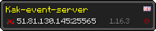 Userbar 320x64 in Minecraft-Stil für den Server 51.81.130.145:25565