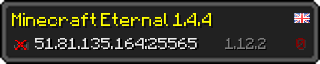 Userbar 320x64 in Minecraft-Stil für den Server 51.81.135.164:25565