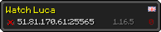 Userbar 320x64 in minecraft style for 51.81.170.61:25565