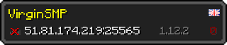 Userbar 320x64 in Minecraft-Stil für den Server 51.81.174.219:25565