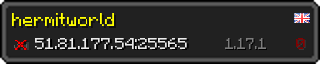 Userbar 320x64 in minecraft style for 51.81.177.54:25565