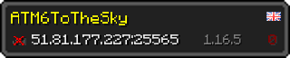 Userbar 320x64 in Minecraft-Stil für den Server 51.81.177.227:25565