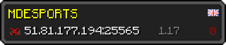 Userbar 320x64 in Minecraft-Stil für den Server 51.81.177.194:25565