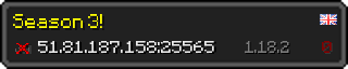 Userbar 320x64 in minecraft style for 51.81.187.158:25565