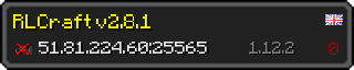 Userbar 320x64 in minecraft style for 51.81.224.60:25565