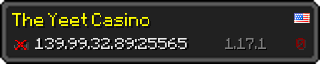 Userbar 320x64 in minecraft style for 139.99.32.89:25565