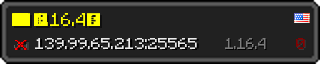 Userbar 320x64 in Minecraft-Stil für den Server 139.99.65.213:25565