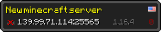 Userbar 320x64 in minecraft style for 139.99.71.114:25565