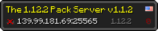 Userbar 320x64 in minecraft style for 139.99.181.69:25565