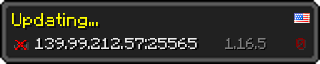 Userbar 320x64 in minecraft style for 139.99.212.57:25565