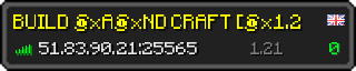 Userbar 320x64 in Minecraft-Stil für den Server 51.83.90.21:25565