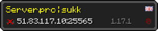 Userbar 320x64 in Minecraft-Stil für den Server 51.83.117.10:25565