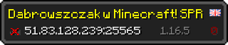 Userbar 320x64 in minecraft style for 51.83.128.239:25565