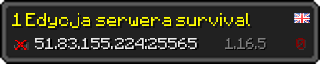 Userbar 320x64 in Minecraft-Stil für den Server 51.83.155.224:25565