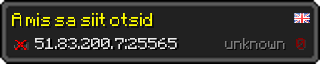 Userbar 320x64 in minecraft style for 51.83.200.7:25565