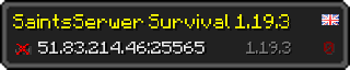Userbar 320x64 in minecraft style for 51.83.214.46:25565