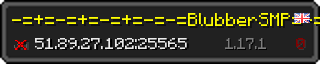 Userbar 320x64 in Minecraft-Stil für den Server 51.89.27.102:25565