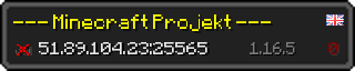 Userbar 320x64 in Minecraft-Stil für den Server 51.89.104.23:25565