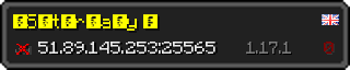 Userbar 320x64 in minecraft style for 51.89.145.253:25565