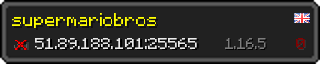 Userbar 320x64 in minecraft style for 51.89.188.101:25565