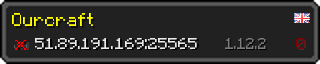 Userbar 320x64 in Minecraft-Stil für den Server 51.89.191.169:25565