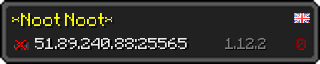 Userbar 320x64 in minecraft style for 51.89.240.88:25565