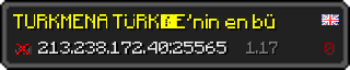 Userbar 320x64 in Minecraft-Stil für den Server 213.238.172.40:25565