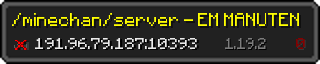 Юзербар 320x64 у стилі майнкрафт для сервера 191.96.79.187:10393