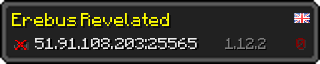 Userbar 320x64 in minecraft style for 51.91.108.203:25565