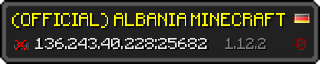 Userbar 320x64 in Minecraft-Stil für den Server 136.243.40.228:25682