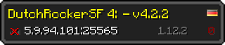 Userbar 320x64 in Minecraft-Stil für den Server 5.9.94.101:25565