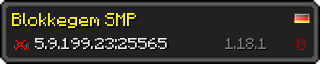 Userbar 320x64 in minecraft style for 5.9.199.23:25565