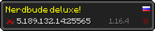 Userbar 320x64 in Minecraft-Stil für den Server 5.189.132.14:25565