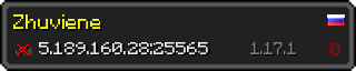 Userbar 320x64 in Minecraft-Stil für den Server 5.189.160.28:25565