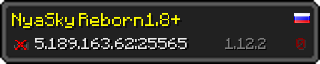 Userbar 320x64 in minecraft style for 5.189.163.62:25565