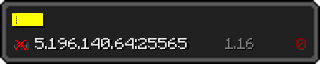 Userbar 320x64 in minecraft style for 5.196.140.64:25565