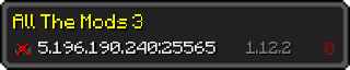 Userbar 320x64 in Minecraft-Stil für den Server 5.196.190.240:25565