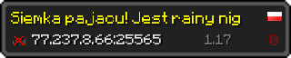 Userbar 320x64 in Minecraft-Stil für den Server 77.237.8.66:25565