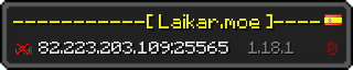 Userbar 320x64 in Minecraft-Stil für den Server 82.223.203.109:25565