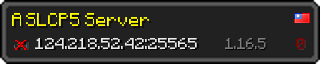 Userbar 320x64 in minecraft style for 124.218.52.42:25565
