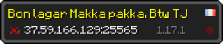 Userbar 320x64 in Minecraft-Stil für den Server 37.59.166.129:25565