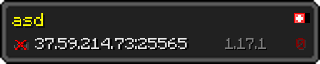 Userbar 320x64 in Minecraft-Stil für den Server 37.59.214.73:25565