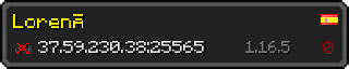 Userbar 320x64 in minecraft style for 37.59.230.38:25565