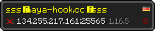 Userbar 320x64 in Minecraft-Stil für den Server 134.255.217.161:25565