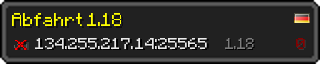 Userbar 320x64 in Minecraft-Stil für den Server 134.255.217.14:25565