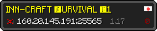 Userbar 320x64 in Minecraft-Stil für den Server 160.20.145.191:25565