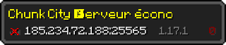 Userbar 320x64 in Minecraft-Stil für den Server 185.234.72.188:25565