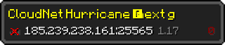 Userbar 320x64 in Minecraft-Stil für den Server 185.239.238.161:25565