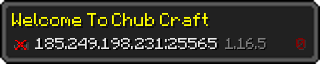 Userbar 320x64 in Minecraft-Stil für den Server 185.249.198.231:25565